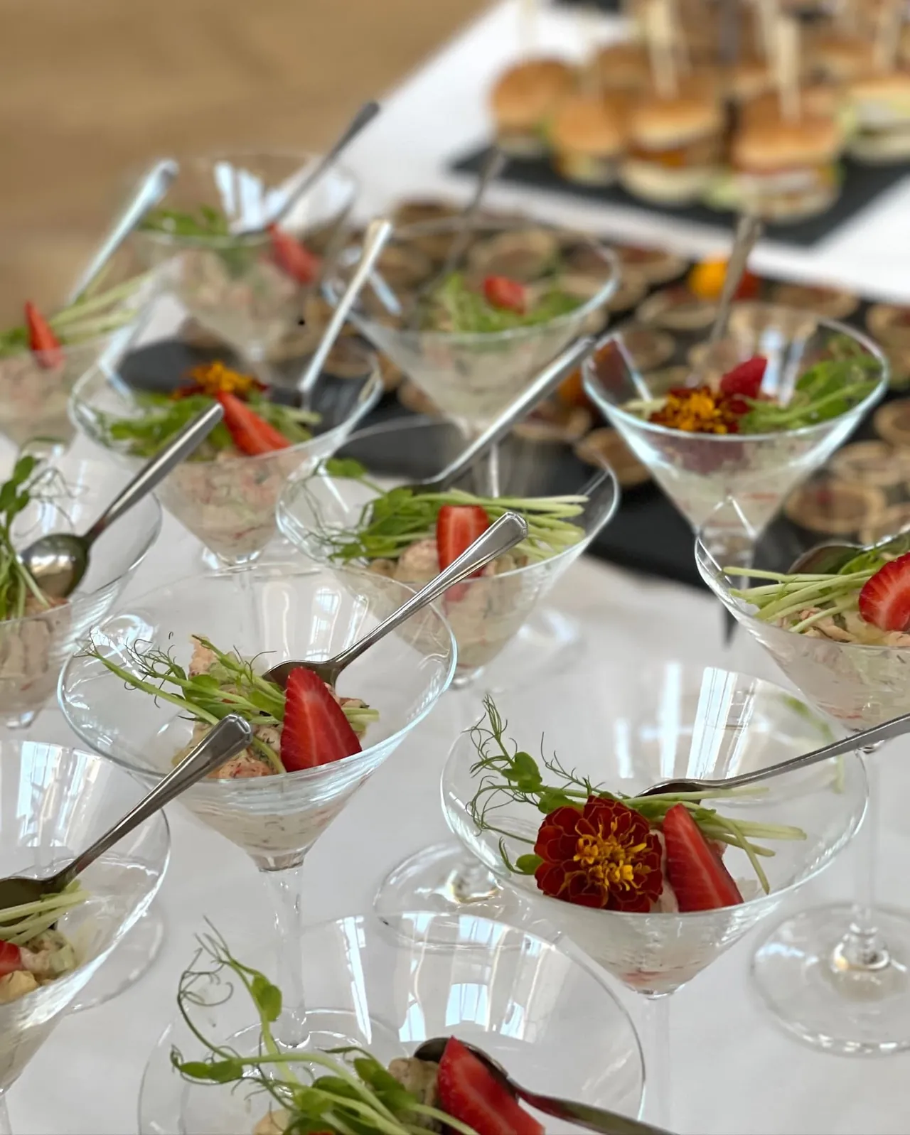 Vorspeisen im Glas für ein Catering in Iserlohn-Letmathe